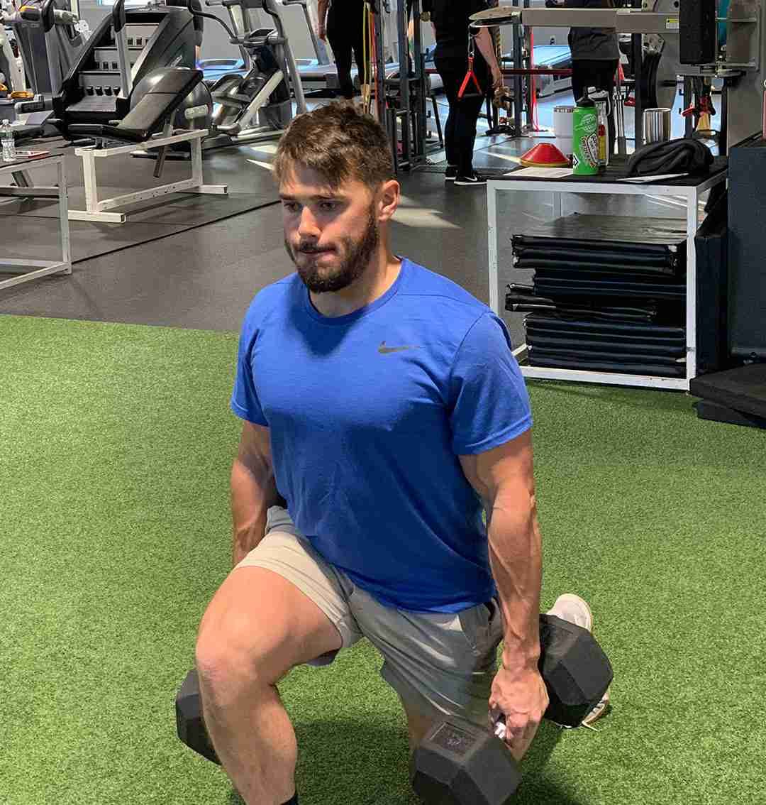Man lifting weights